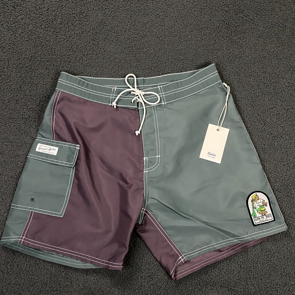 Kanvas by Katin Dogger Trunk Mens 32 Blue Purple Swim Board Heritage Collection